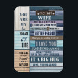 Magnet Flexible Wife Lovers | To My Wife I Love You Love Husband<br><div class="desc">Wife Lovers | To My Wife You Are My Love My Life And I Love You Love Husband</div>
