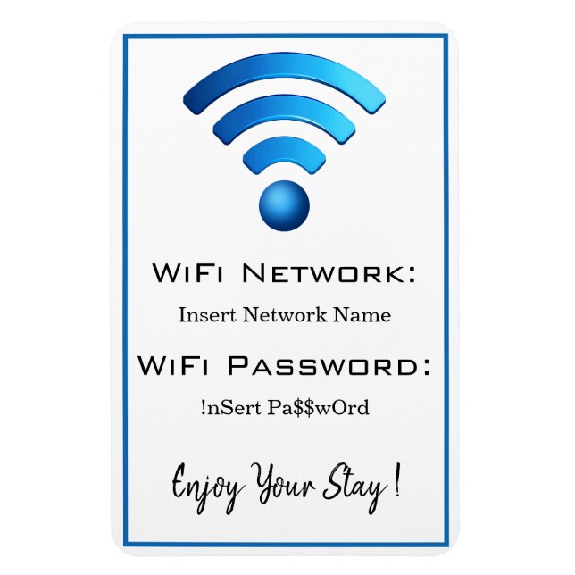 Magnet Flexible wifi password details (Vertical)