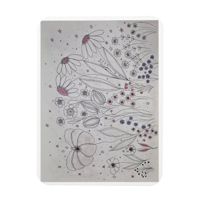 Magnet Flexible Wildflowers design (Vertical)