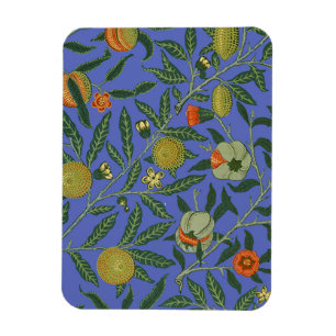 Magnet Flexible William Morris Pomegranate Bleu papier peint color
