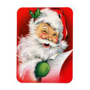 Magnet Flexible Winking Père Noël Christmas Naughty ou Nice List D