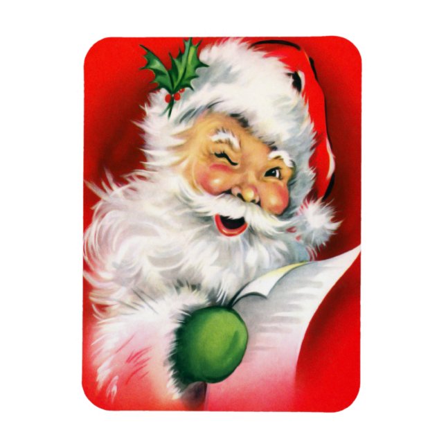 Magnet Flexible Winking Père Noël Christmas Naughty ou Nice List D (Vertical)