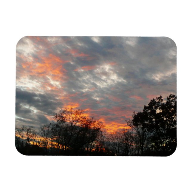 Magnet Flexible Winter Sunset Nature Paysage Photographie (Horizontal)