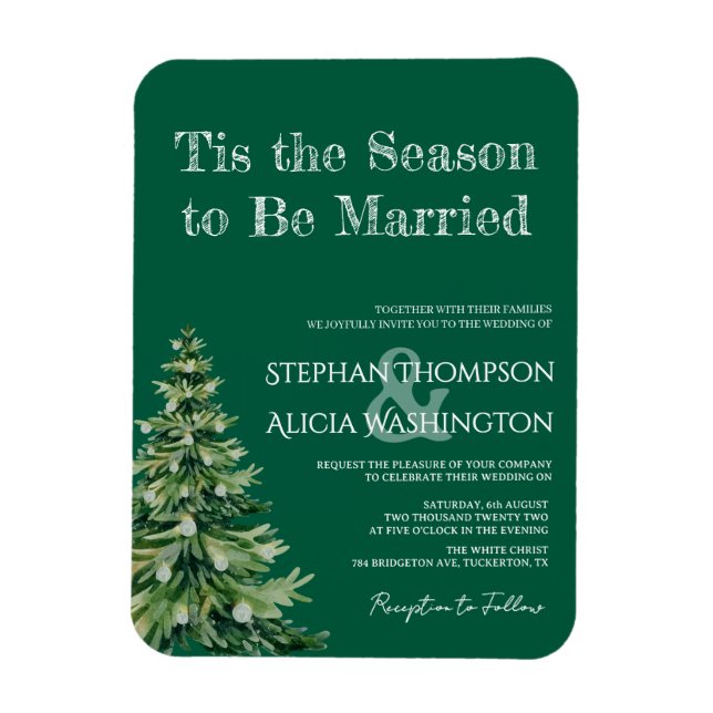 Magnet Flexible Winter Wonderland Christmas Wedding (Vertical)