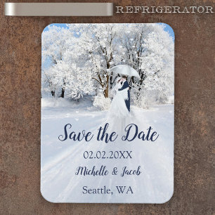 Magnet Flexible Winter Wonderland Fine Art Enregistrer la date
