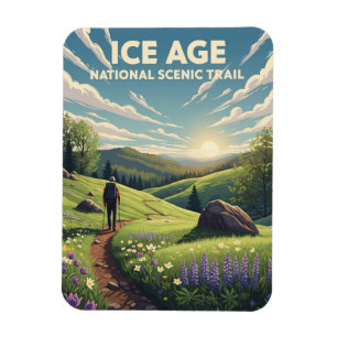 Magnet Flexible Wisconsin Ice Age National Pittoresque Trail Trave