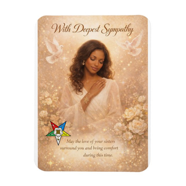 Magnet Flexible With Deepest Sympathy — Order of the Eastern Star  (Vertical)