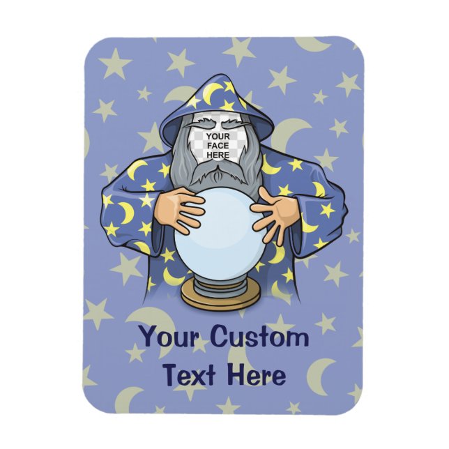 Magnet Flexible Wizard with your face (Vertical)