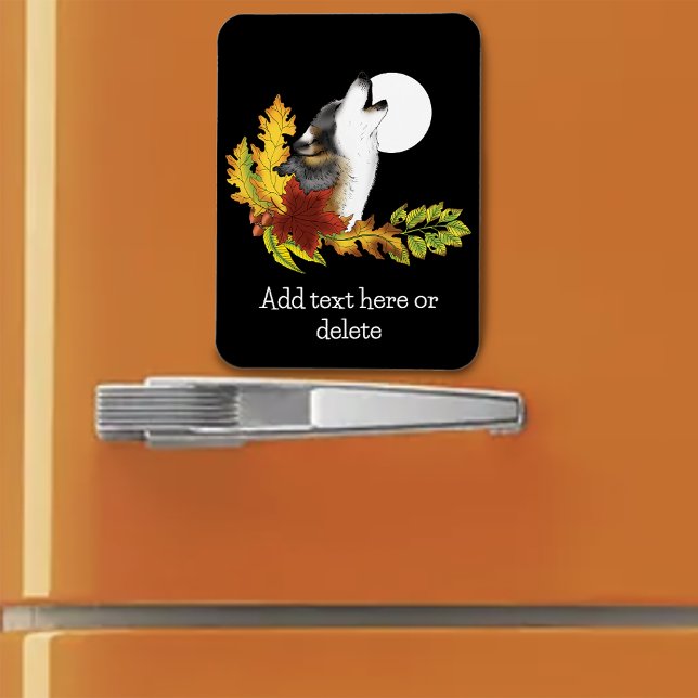 Magnet Flexible Wolf Howling Moon (Créateur téléchargé)