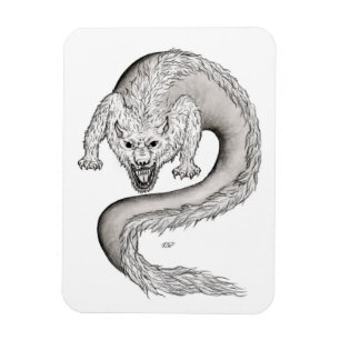 Magnet Flexible Wolfdragon noir et blanc Design