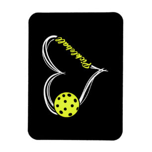 Magnet Flexible Womens Love Pickleball - mignon match de picklebal