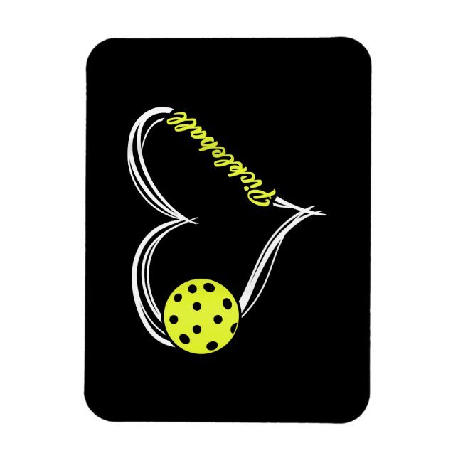 Magnet Flexible Womens Love Pickleball - mignon match de picklebal (Vertical)