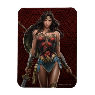 Magnet Flexible Wonder Woman Battle-Ready Comic Art