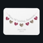 Magnet Flexible Wool 7e anniversaire mariage de bunding cadeau<br><div class="desc">Magnet cadeau personnalisé 7e anniversaire de mariage avec bouquet de coeur en laine rose et crème. Parfait pour un mari et une femme qui célèbrent leur anniversaire de laine et de cuivre après sept ans de mariage. Des cartes à coller et des enveloppes cadeaux sont également disponibles dans ce design...</div>