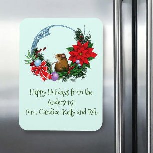 Magnet Flexible Wreath de la souris de Noël