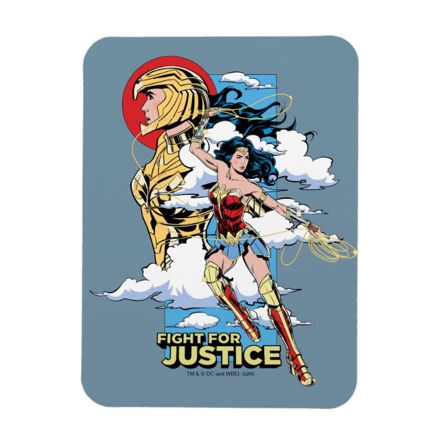 Magnet Flexible WW84 | Fight For Justice Wonder Woman Retro Comic (Vertical)