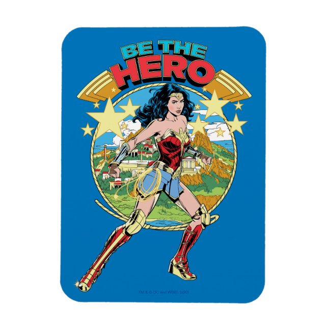 Magnet Flexible WW84 | Themyscira Wonder Woman Retro Comic Art (Vertical)