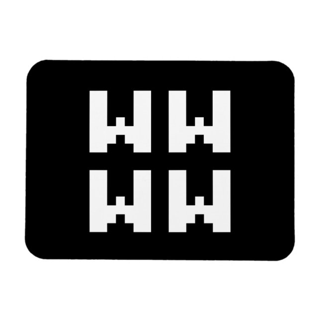 Magnet Flexible WWWW | LOL Japonais Internet Slang (Horizontal)