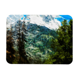 Magnet Flexible Wyoming Grand Teton Mountains Abstrait
