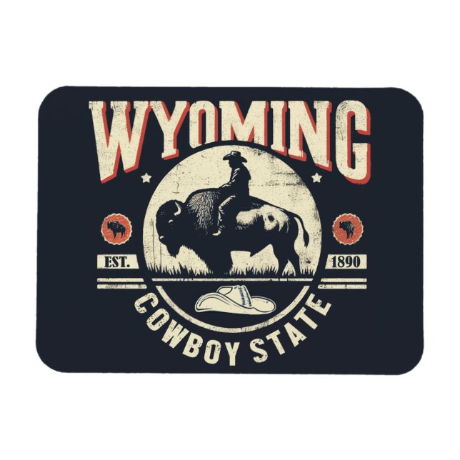 Magnet Flexible Wyoming rétro (Horizontal)