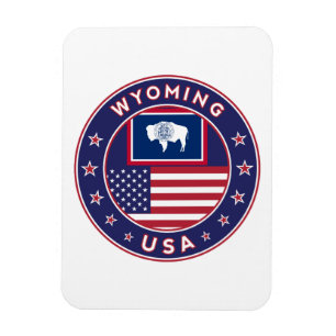 Magnet Flexible 'Wyoming sticker, étui téléphonique, sac fourre-to