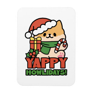 Magnet Flexible Yappy Howlidays - Jote Christmas Dog Cartoon