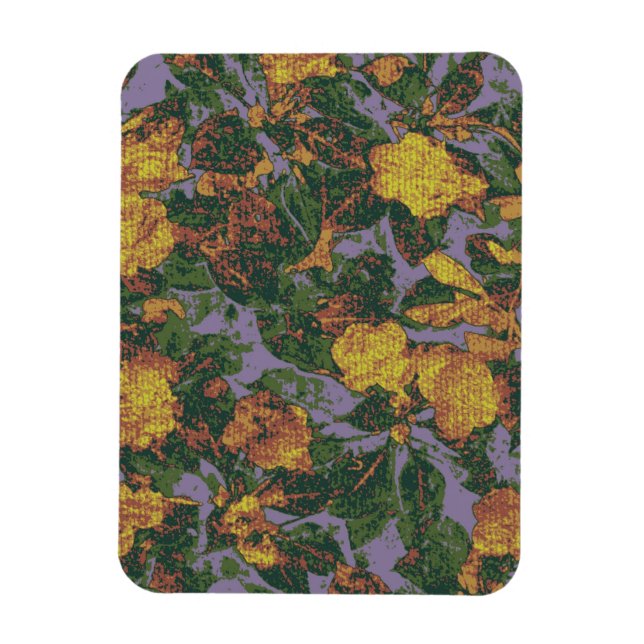 Magnet Flexible Yellow flower camouflage (Vertical)