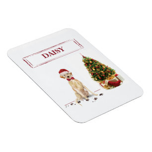 Magnet Flexible Yellow Labrador Retriever Funny Christmas Dog