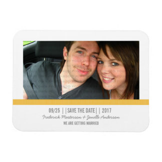 Magnet Flexible Yellow Modern Photo Enregistrer l'aimant Date