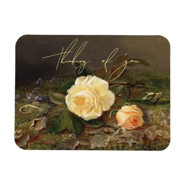 Magnet Flexible Yellow Roses, Floral  (Horizontal)
