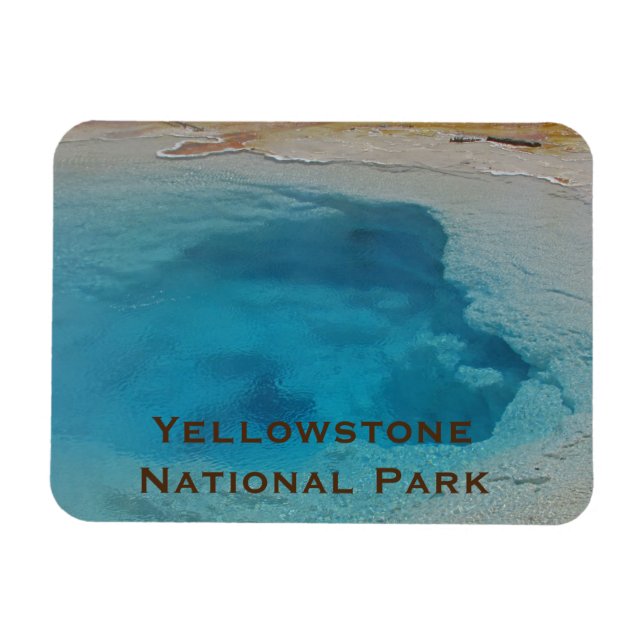 Magnet Flexible Yellowstone Keepsaké Blue Pool Photo Parc national (Horizontal)