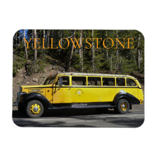 Magnet Flexible Yellowstone National Park Yellow Historic Bus Tour