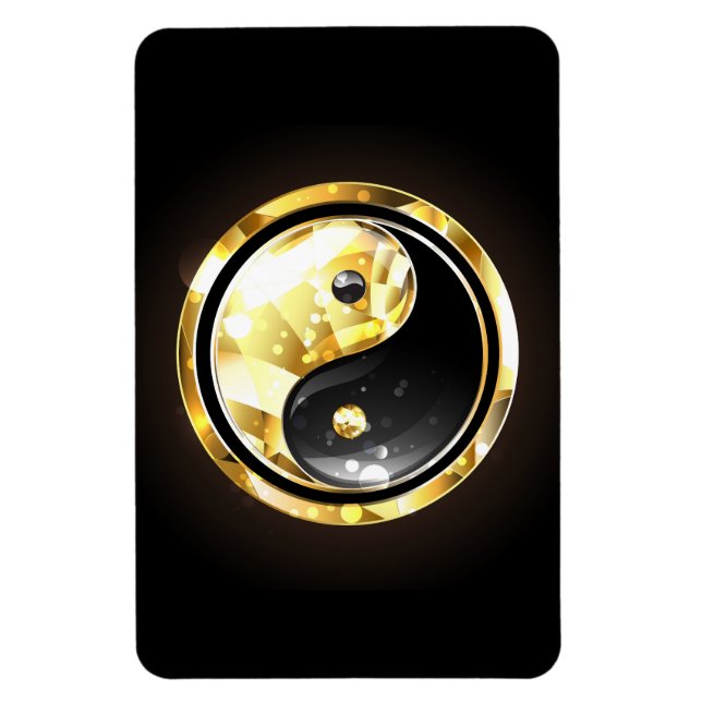 Magnet Flexible Yin Yang or sur noir (Vertical)