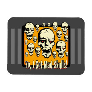 Magnet Flexible Yo J'Ai Mad Skuls Frame Gfx Gris Stripes
