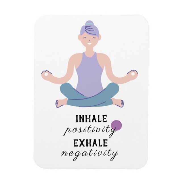 Magnet Flexible yoga mignon citations typographie de motivation (Vertical)