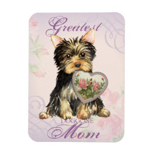 Magnet Flexible Yorkie Heart Maman