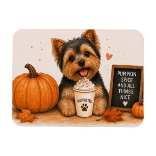 Magnet Flexible Yorkie Yorkshire Terrier Épice de Citrouille Magne