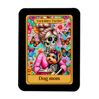 Magnet Flexible Yorkshire Terrier Chien Maman Tarot Carte Magnat