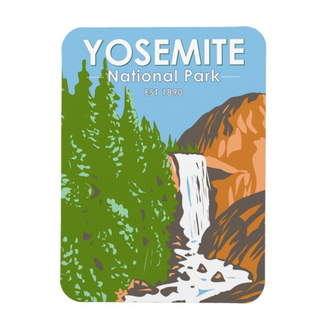 Magnet Flexible Yosemite National Park California Vernal Fall (Vertical)