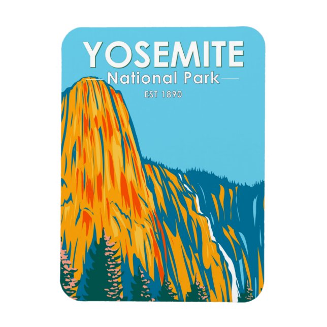 Magnet Flexible Yosemite National Park Sentinel Fall California (Vertical)