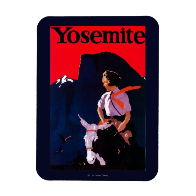 Magnet Flexible Yosemite Poster Vintage Yosemite, CA (Vertical)