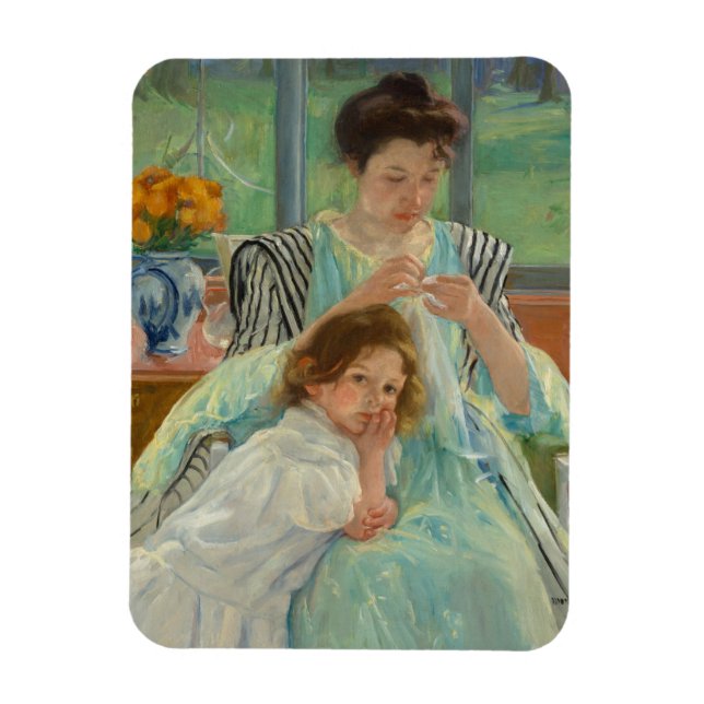 Magnet Flexible Young Mother Sewing (Vertical)