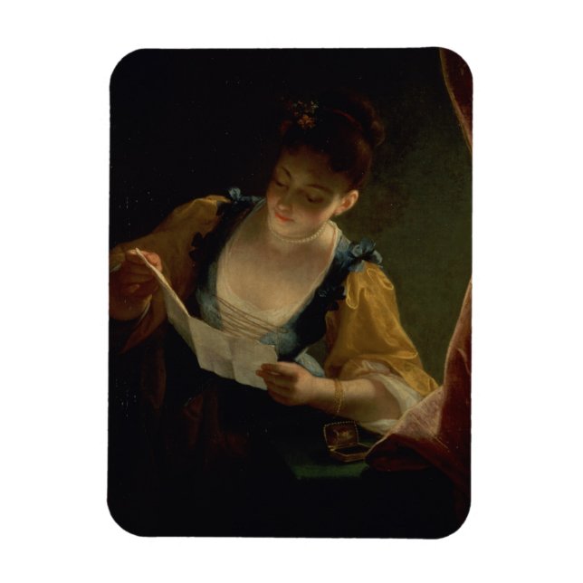 Magnet Flexible Young Woman Reading a Letter (Vertical)