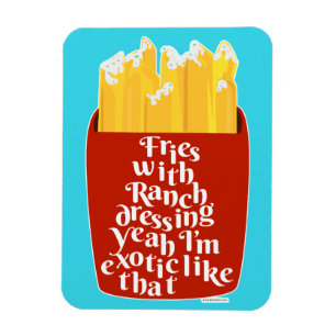 Magnet Flexible Yummy Ranch sur Fries Slogan