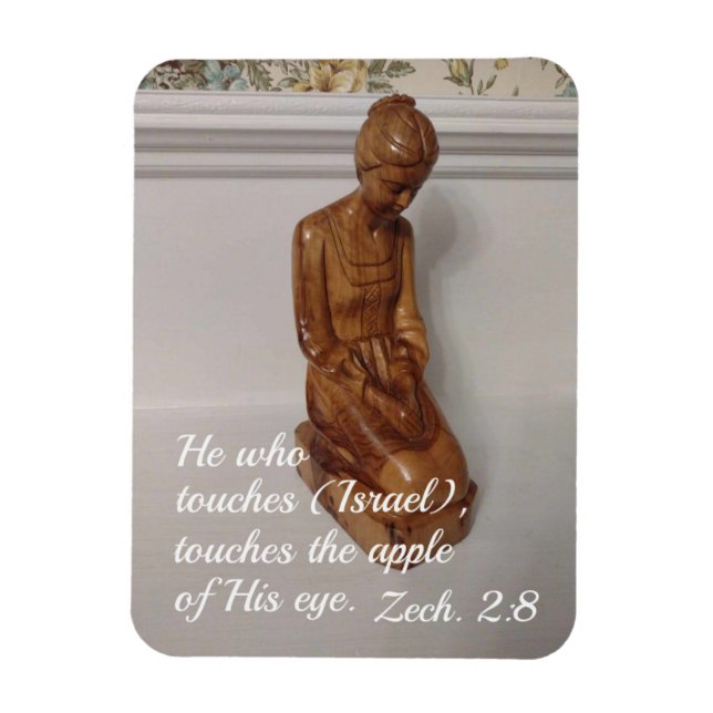 Magnet Flexible Zacharie 2:8 Celui qui touche Israël, touche (Vertical)