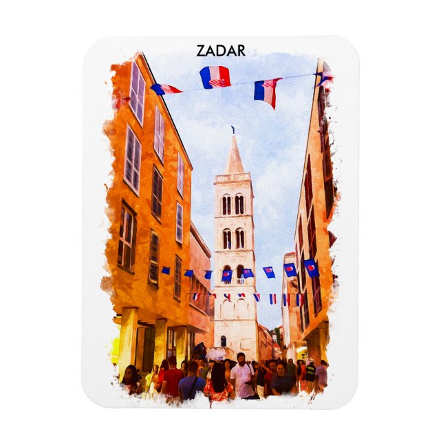 Magnet Flexible Zadar Croatie Aquarelle (Vertical)