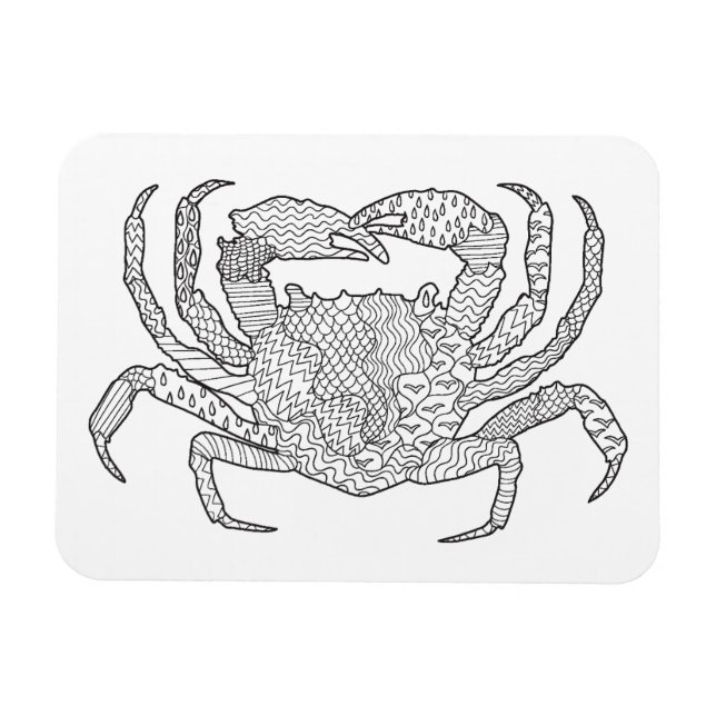 Magnet Flexible Zendoodle Crabe (Horizontal)