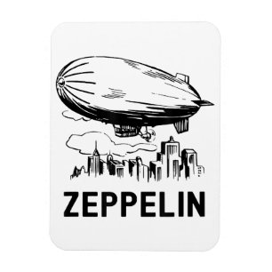 Magnet Flexible Zeppelin Rétro Vintage - Croquis de Dirigeable