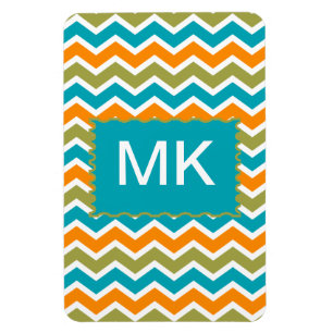 Magnet Flexible Zigzag tribal vibrant de paon