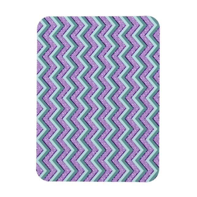 Magnet Flexible ZigZag turquoise et Améthyste (Vertical)